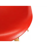 Ex Display - DSR Side Dining Chair - Eames Replica - Eiffel Base - Red none