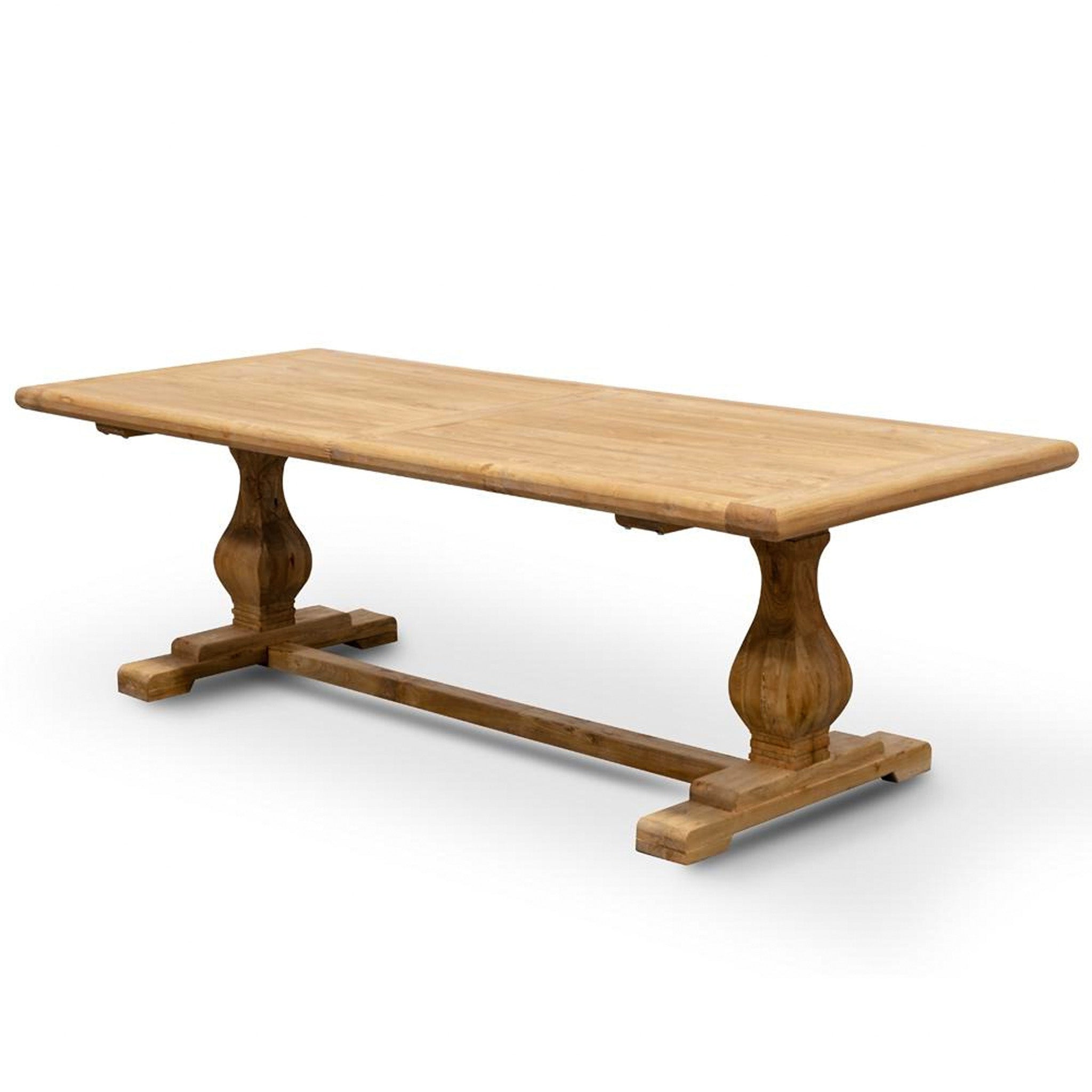 Titan Reclaimed 2.4m ELM Wood Dining Table - Rustic Natural Dining Table Reclaimed-Core