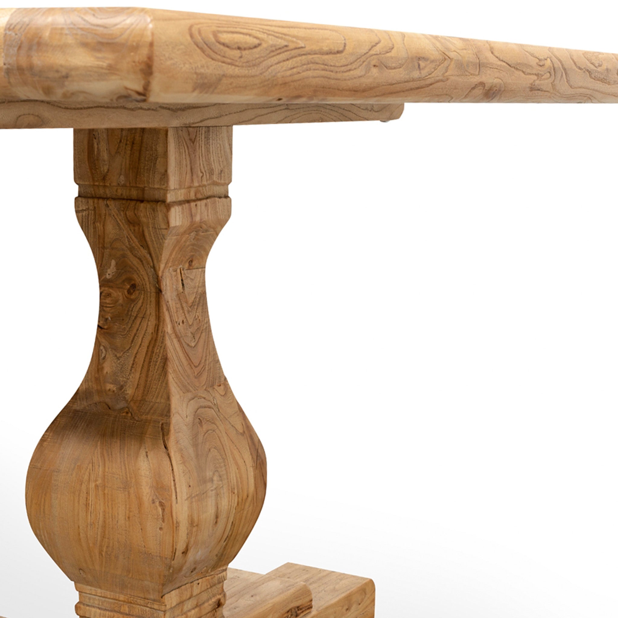 Titan Reclaimed 2.4m ELM Wood Dining Table - Rustic Natural Dining Table Reclaimed-Core