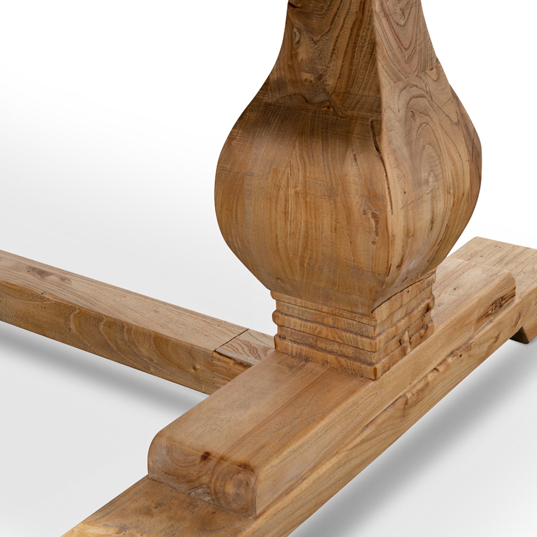 Titan Reclaimed 2.4m ELM Wood Dining Table - Rustic Natural Dining Table Reclaimed-Core
