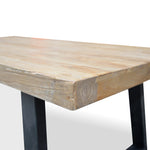 Ex Display- Edwin Reclaimed Elm Wood 2.4m Dining Table - Upgraded Top Dining Table Reclaimed-Core   