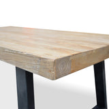 Ex Display- Edwin Reclaimed Elm Wood 2.4m Dining Table - Upgraded Top Dining Table Reclaimed-Core   