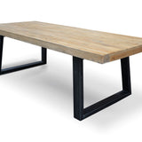 Ex Display- Edwin Reclaimed Elm Wood 2.4m Dining Table - Upgraded Top Dining Table Reclaimed-Core   