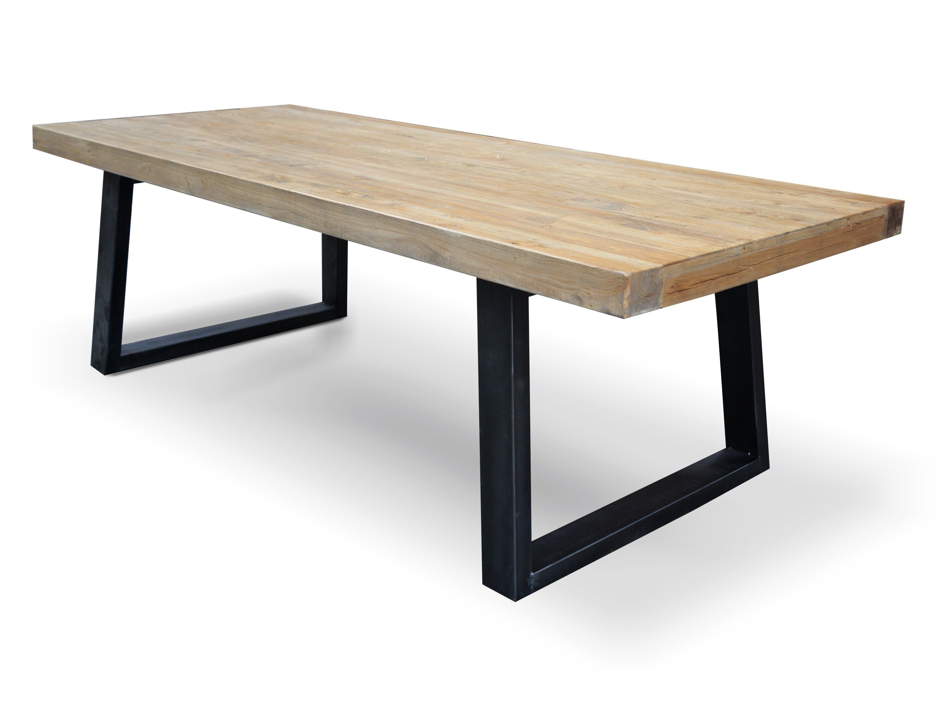 Ex Display- Edwin Reclaimed Elm Wood 2.4m Dining Table - Upgraded Top Dining Table Reclaimed-Core   