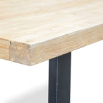 Ex Display- Edwin Reclaimed Elm Wood 2.4m Dining Table - Upgraded Top Dining Table Reclaimed-Core   