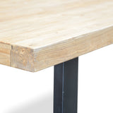 Ex Display- Edwin Reclaimed Elm Wood 2.4m Dining Table - Upgraded Top Dining Table Reclaimed-Core   