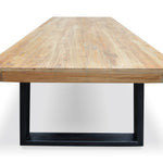 Ex Display- Edwin Reclaimed Elm Wood 2.4m Dining Table - Upgraded Top Dining Table Reclaimed-Core   