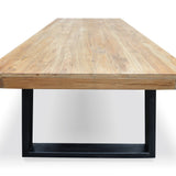 Ex Display- Edwin Reclaimed Elm Wood 2.4m Dining Table - Upgraded Top Dining Table Reclaimed-Core   
