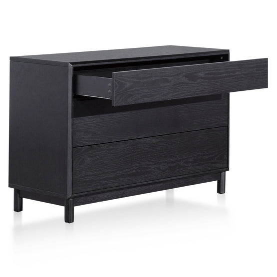 Ex Display - Eloise 3 Drawers Dresser Unit - Black Oak Drawer Century-Core   