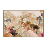 Ex Display - Palms and Poetry, By Bella Eve 90cm x 60cm Framed Canvas - Oak Frame Wall Art Gioia-Local
