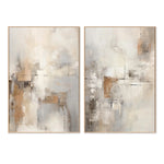Set of 2 - Through the Mist, Style A & B, By Raymond Powers Wall Art Gioia-Local 40x60cm Framed Canvas Oak
