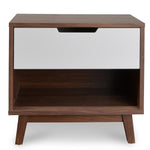 Iris Bedside Table - Walnut Bedside Table Dwood-Core