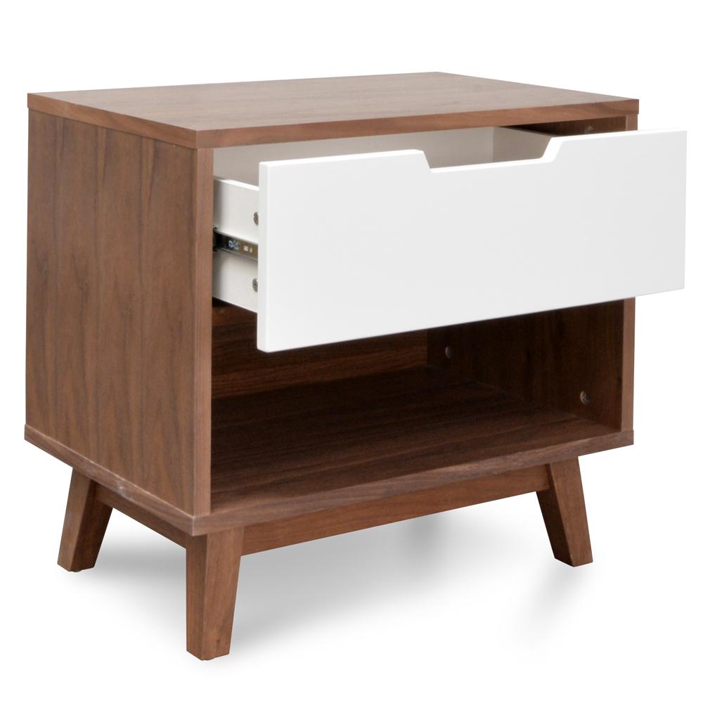 Iris Bedside Table - Walnut Bedside Table Dwood-Core