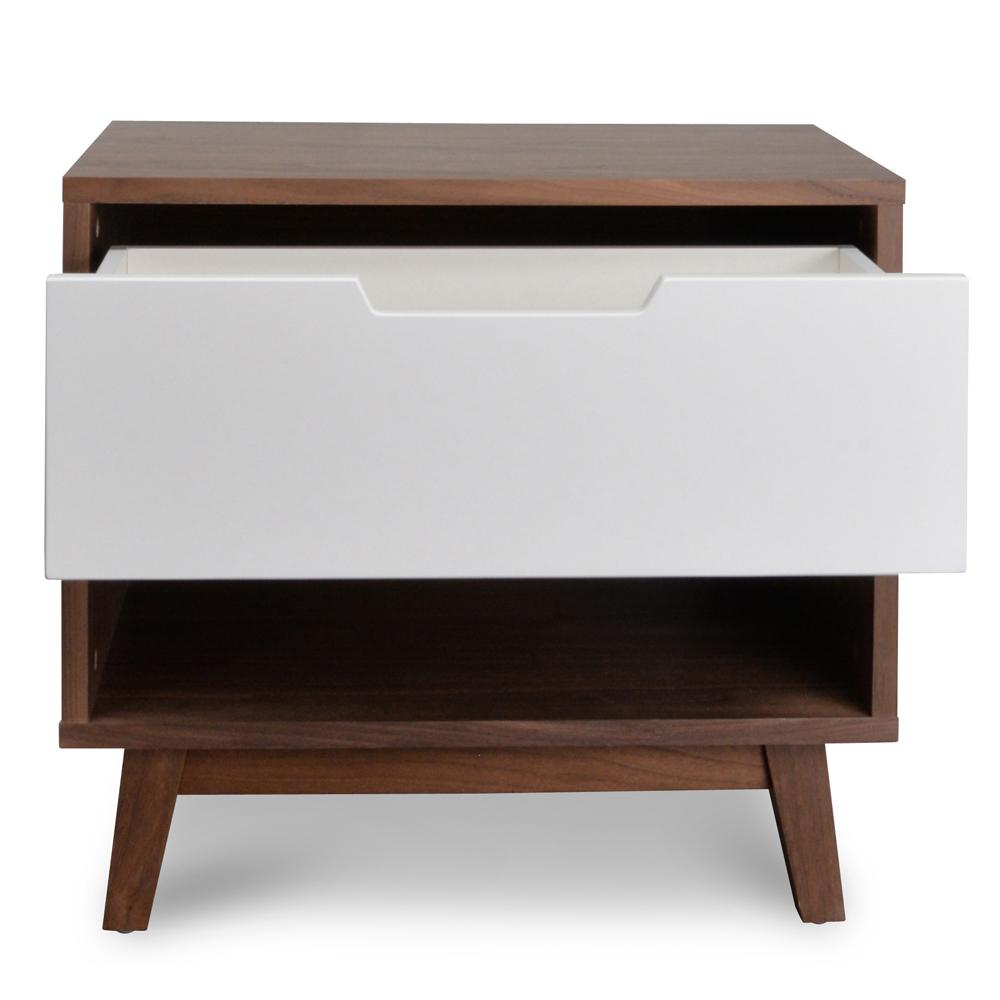 Iris Bedside Table - Walnut Bedside Table Dwood-Core