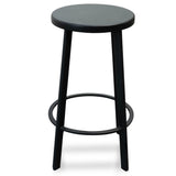 Set of 2 - James 65cm Timber Seat Bar Stool - Black - Last Set Bar Stool New Home-Core