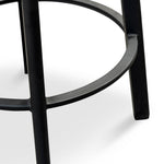 Set of 2 - James 65cm Timber Seat Bar Stool - Black - Last Set Bar Stool New Home-Core