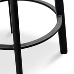 Set of 2 - James 65cm Timber Seat Bar Stool - Black Bar Stool New Home-Core   