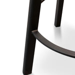 Set of 2 - James 65cm Bar Stool - Natural Timber Seat and Black Frame Bar Stool New Home-Core   