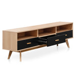 Ex Display - Jerald 180cm Wooden TV Entertainment Unit - Natural TV/Entertainment Unit KD-Core   