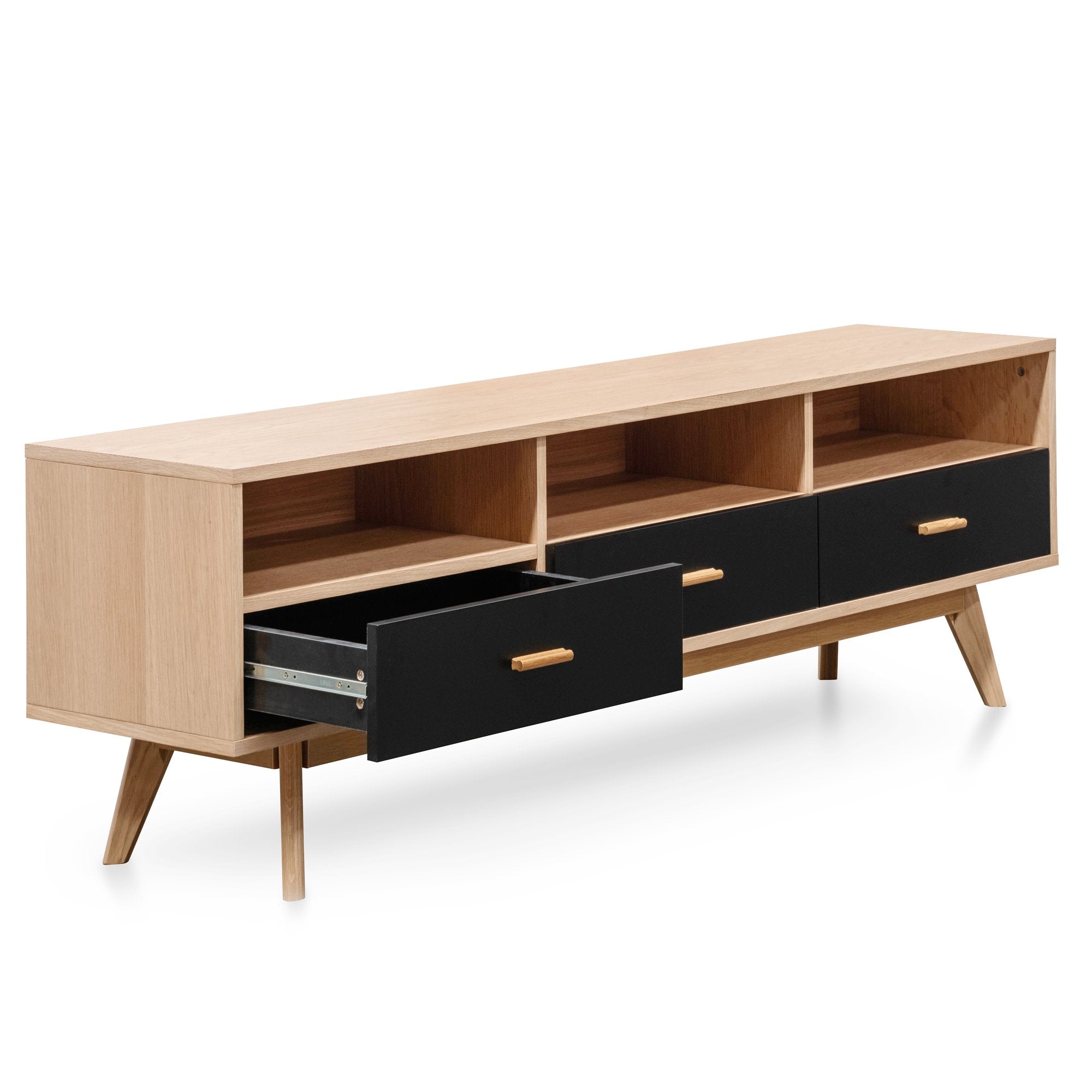 Ex Display - Jerald 180cm Wooden TV Entertainment Unit - Natural TV/Entertainment Unit KD-Core   
