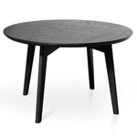 Clearance - Juan 1.25m Round Wooden Dining Table - Black DT2607-NI