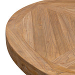 Kara Reclaimed 1.4m Round Dining Table - Natural Top and Black Base Dining Table Reclaimed-Core