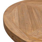 Kara Reclaimed 1.4m Round Dining Table - Natural Top and Black Base Dining Table Reclaimed-Core