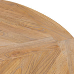 Kara Reclaimed 1.4m Round Dining Table - Natural Top and Black Base Dining Table Reclaimed-Core