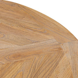 Kara Reclaimed 1.4m Round Dining Table - Natural Top and Black Base Dining Table Reclaimed-Core