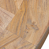Kara Reclaimed 1.4m Round Dining Table - Natural Top and Black Base Dining Table Reclaimed-Core