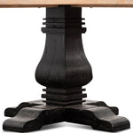 Kara Reclaimed 1.4m Round Dining Table - Natural Top and Black Base Dining Table Reclaimed-Core
