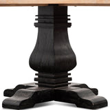 Kara Reclaimed 1.4m Round Dining Table - Natural Top and Black Base Dining Table Reclaimed-Core