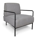 Ex Display - Ken Fabric Lounge Chair - Light Grey Armchair LF-Core