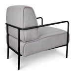 Ex Display - Ken Fabric Lounge Chair - Light Grey Armchair LF-Core