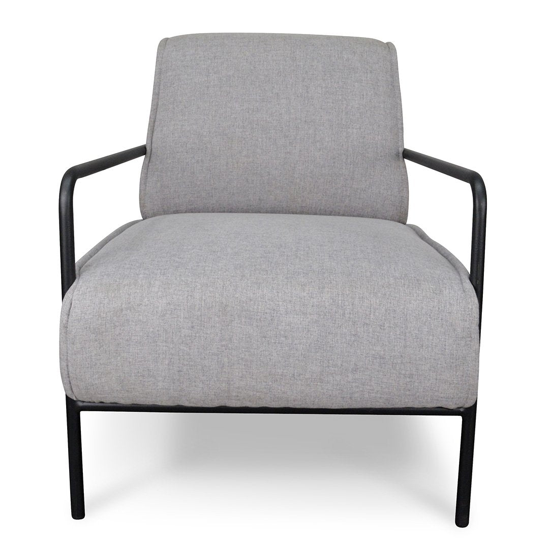 Ex Display - Ken Fabric Lounge Chair - Light Grey Armchair LF-Core