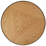 Ex Display - Luna 90x45cm Round Coffee Table - Natural Top - Black Frame Coffee Table Better B-Core