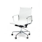 Ex Display - Floyd Low Back Office Chair - White Leather Office Chair Yus Furniture-Core   