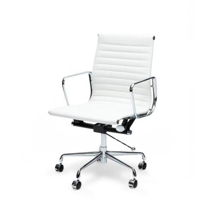 Ex Display - Floyd Low Back Office Chair - White Leather Office Chair Yus Furniture-Core   