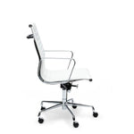 Ex Display - Floyd Low Back Office Chair - White Leather Office Chair Yus Furniture-Core   