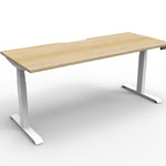 Boost Plus 1.8m Single Sided Workstation - Natural & White Office Desk Rline-Local
