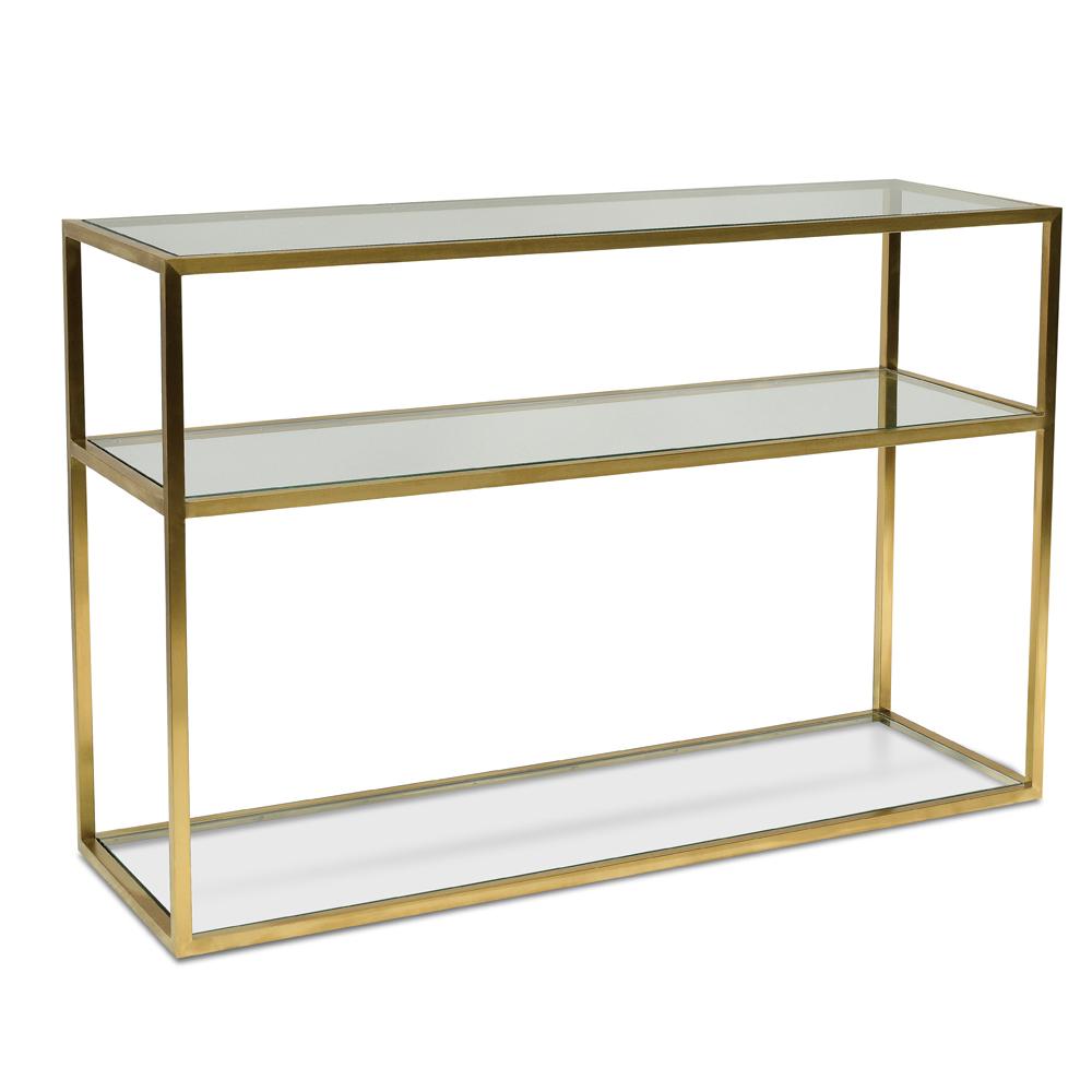 Ex Display - Noel 1.2m Glass Console Table - Gold Base Console Table K Steel-Core