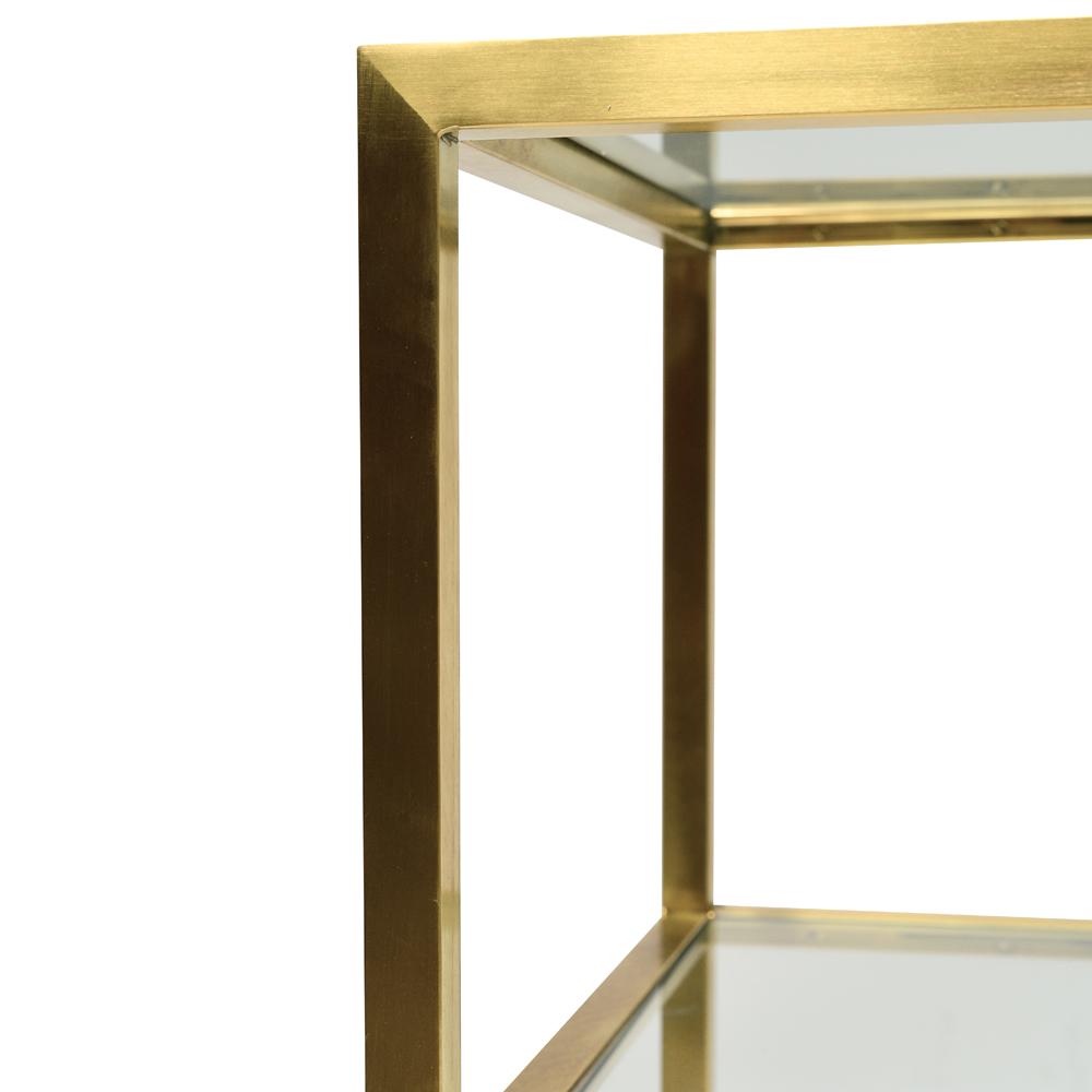 Ex Display - Noel 1.2m Glass Console Table - Gold Base Console Table K Steel-Core