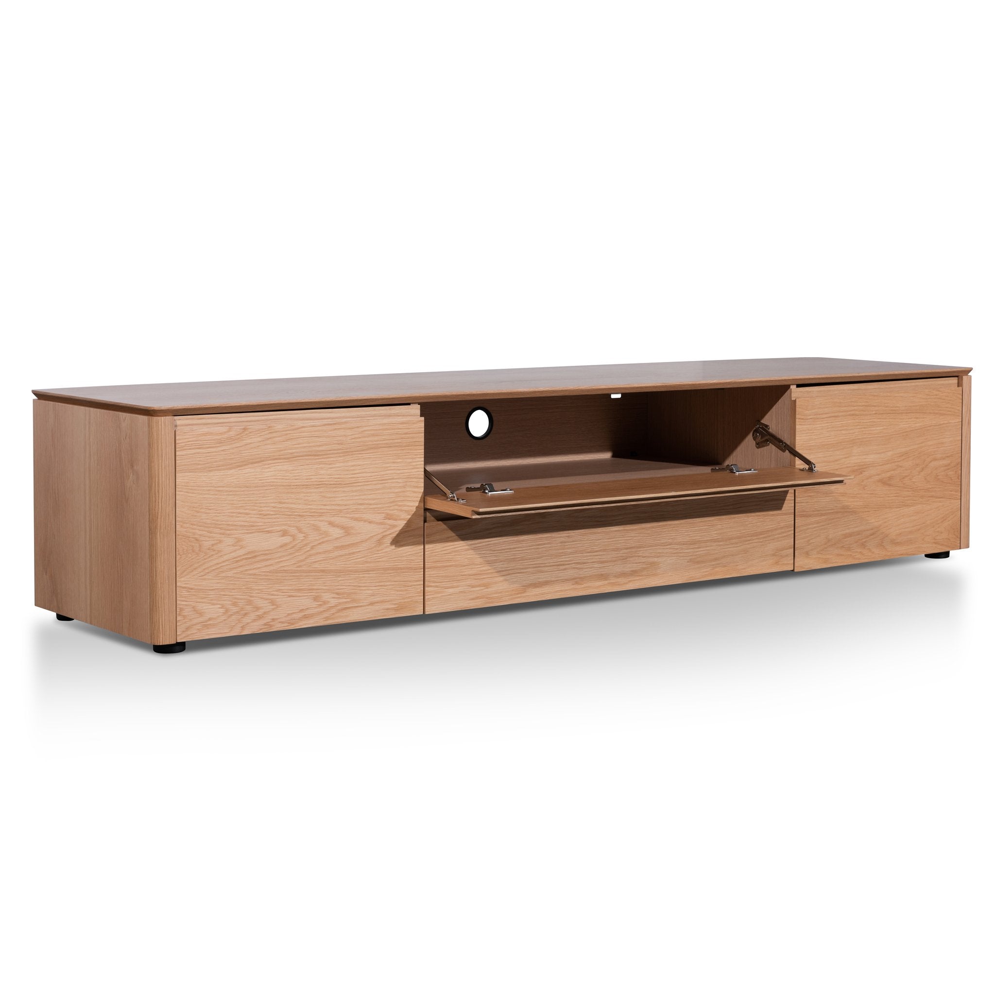 Ex Display - Norris 2m Entertainment TV Unit with Middle Drawer - Natural Oak TV/Entertainment Unit Century-Core