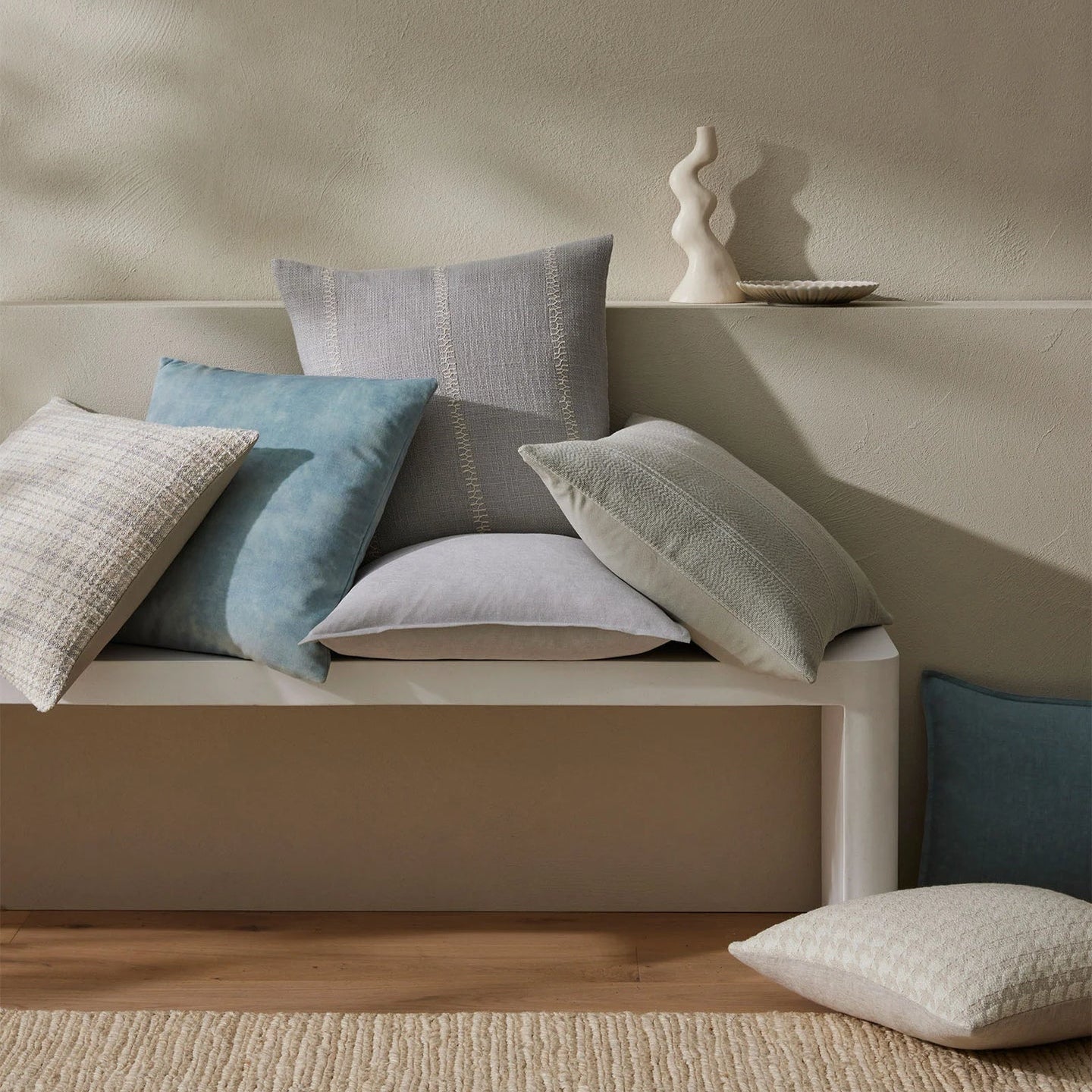 Palma 50cm Soft Inlay Stripe Feature Cushion Cushion Weave-Local