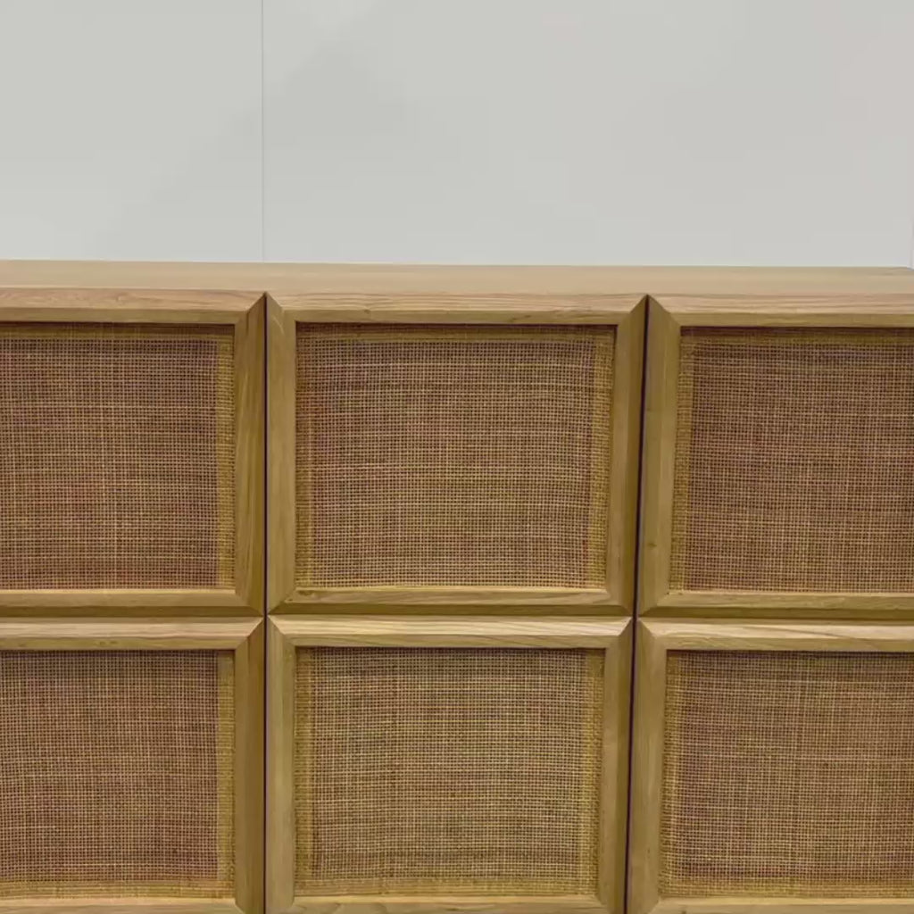 Ex Display - Marquis 1.8m Rattan Door Sideboard - Natural Buffet & Sideboard Nicki-Core