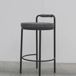 Ex Display - Karimi 65cm Bar Stool - Charcoal Grey Bar Stool Freehold-Core
