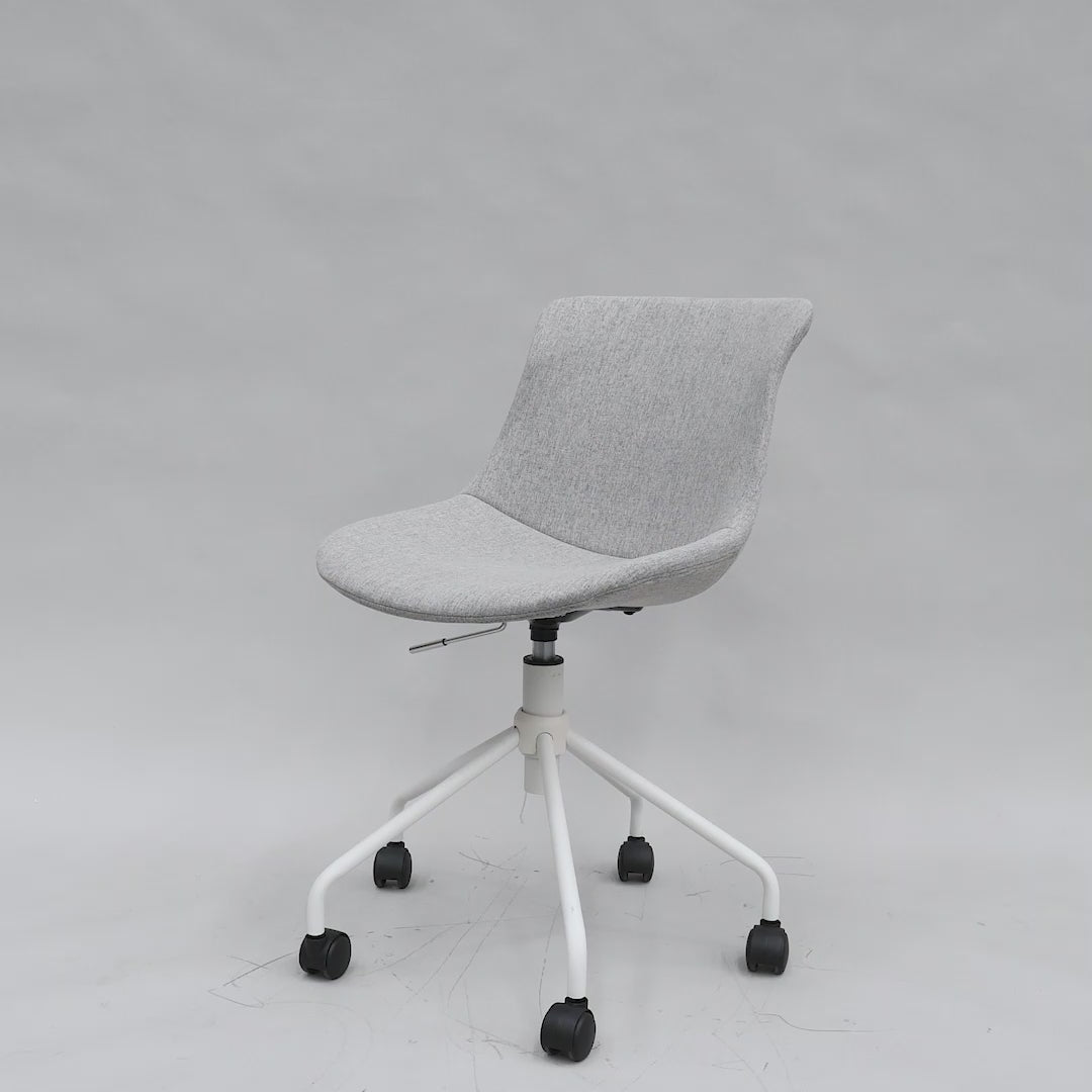Zima Office Bar Chair - Light Grey with White Base Office Chair LF-Core