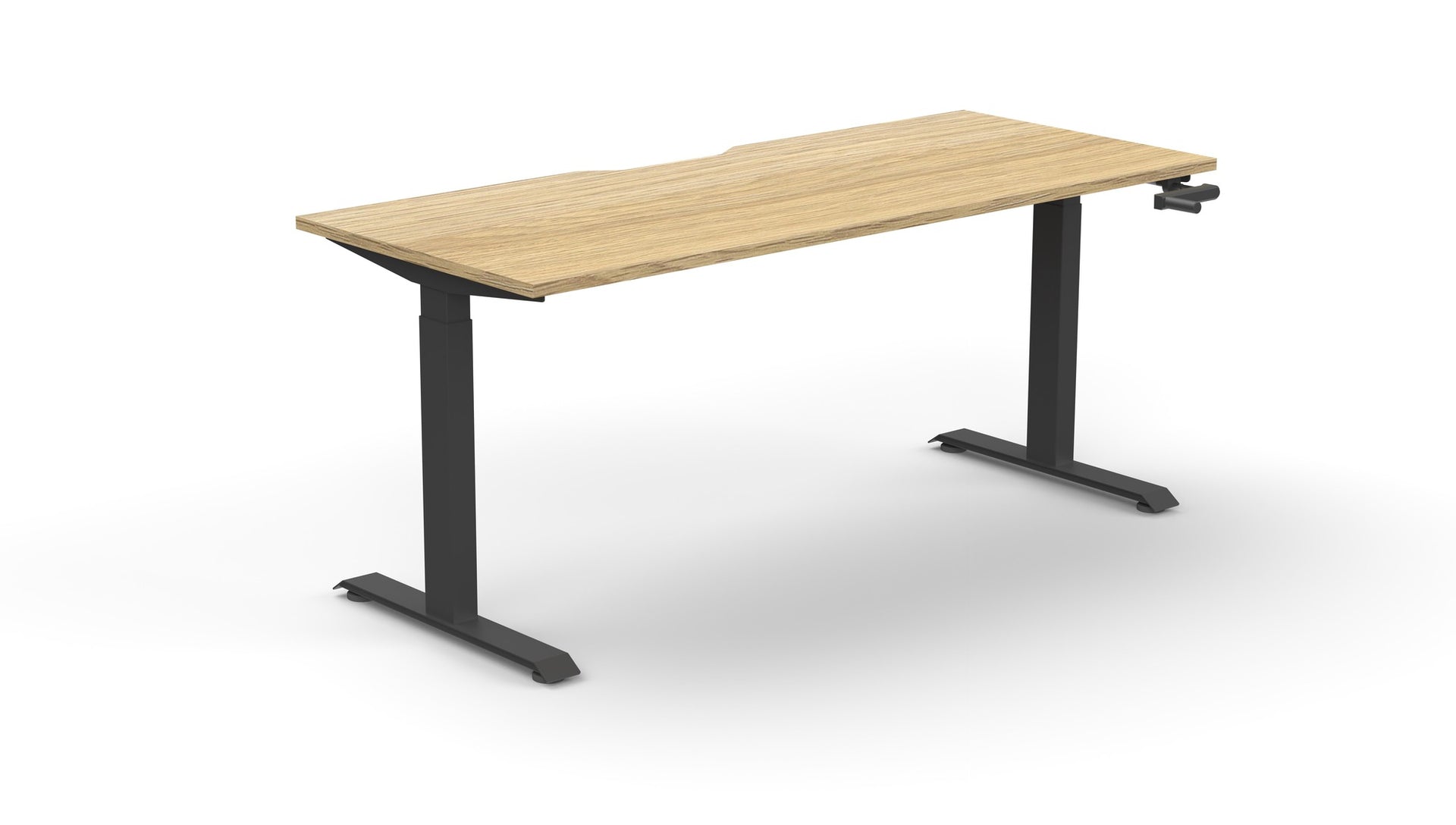 Boost Crank 1.5m Single Sided Workstation - Natural & Black