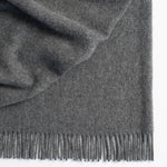 Ex Display - Nevis Wool Throw Rug - Charcoal Throw Weave-Local