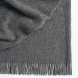Ex Display - Nevis Wool Throw Rug - Charcoal Throw Weave-Local